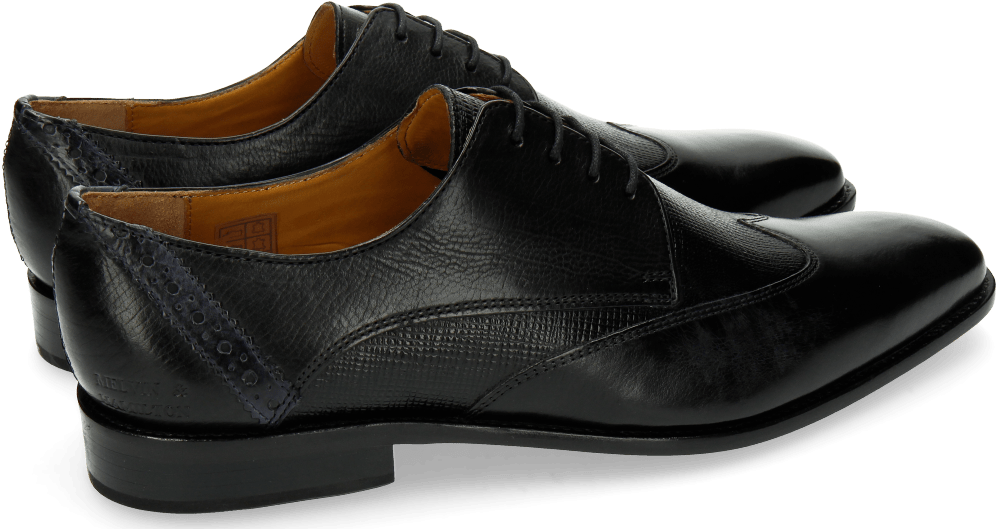 Derby Shoes Xabi 1 Berlin Haina Black Strap Navy - Sneakers Clipart (1024x1024), Png Download