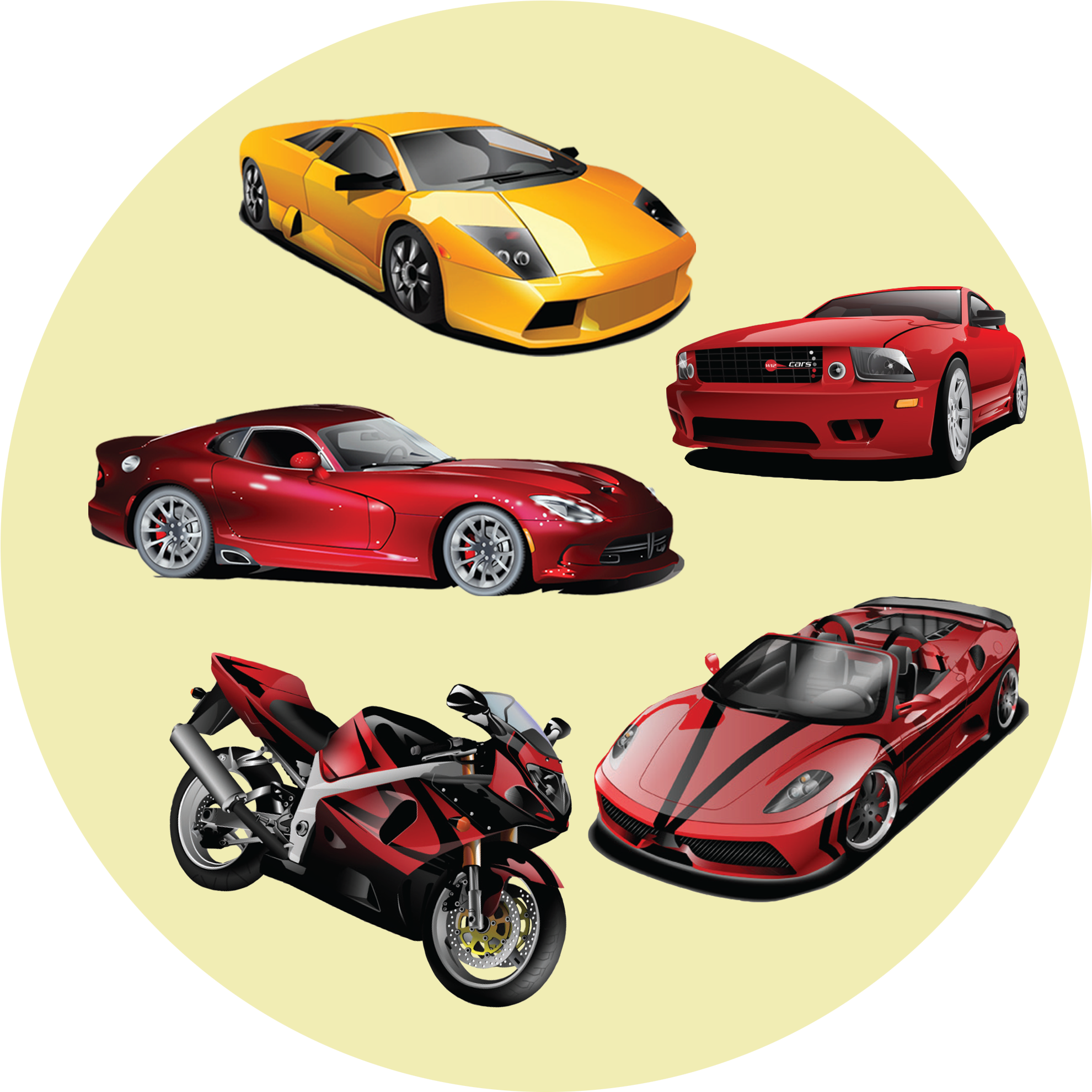 Vector Car Supercar - Lamborghini Clipart (2000x2000), Png Download