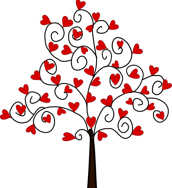 Beyond The Fringe - Tree Heart Doodle Clipart (578x630), Png Download