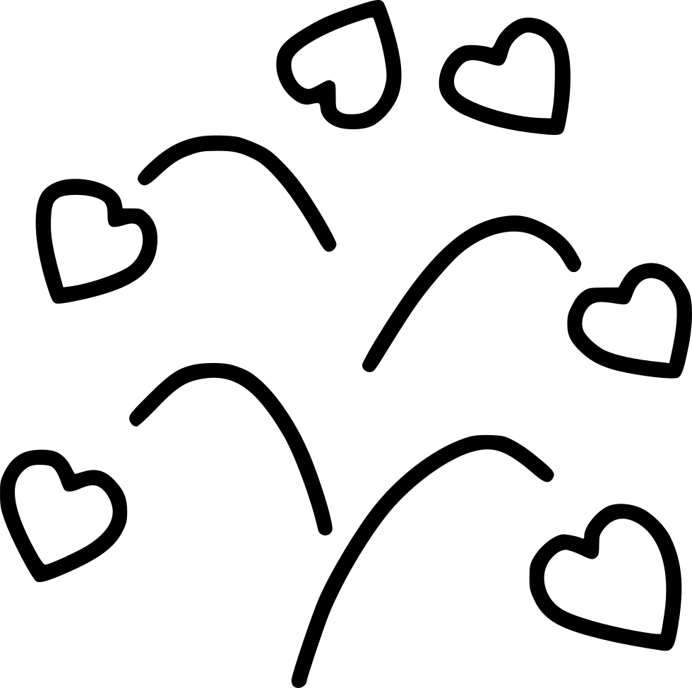 Blossom Day Tree Heart Comments - Line Art Clipart (980x974), Png Download
