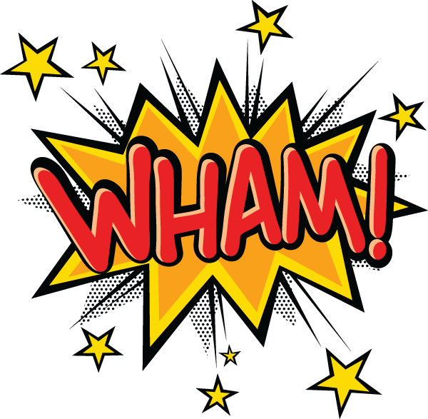 Wham - Wham Onomatopoeia Clipart (600x587), Png Download