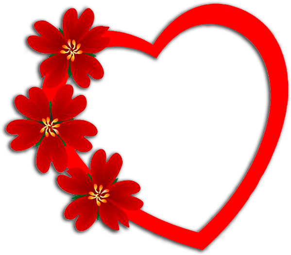 Corazón Con Flores - Coração Dia Das Mães Clipart (633x552), Png Download
