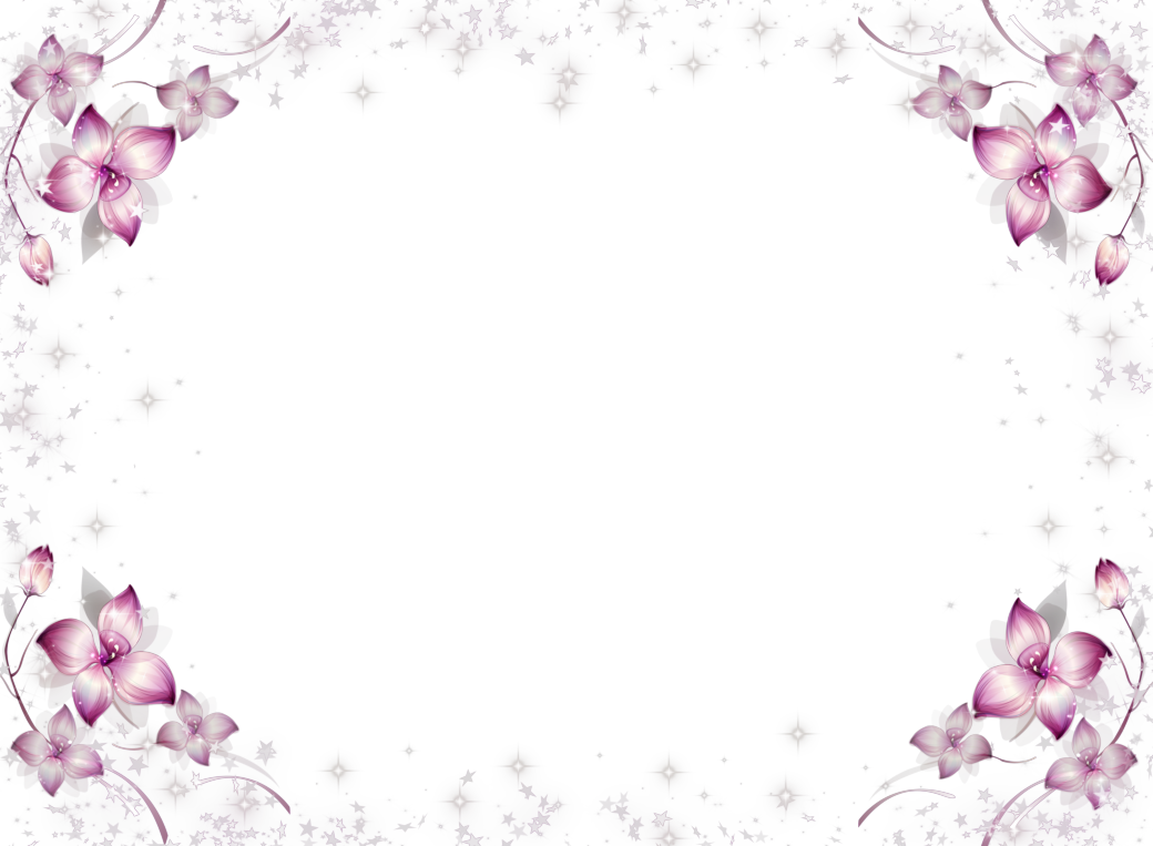 Border Cherry Blossom Frame Clipart (1040x763), Png Download