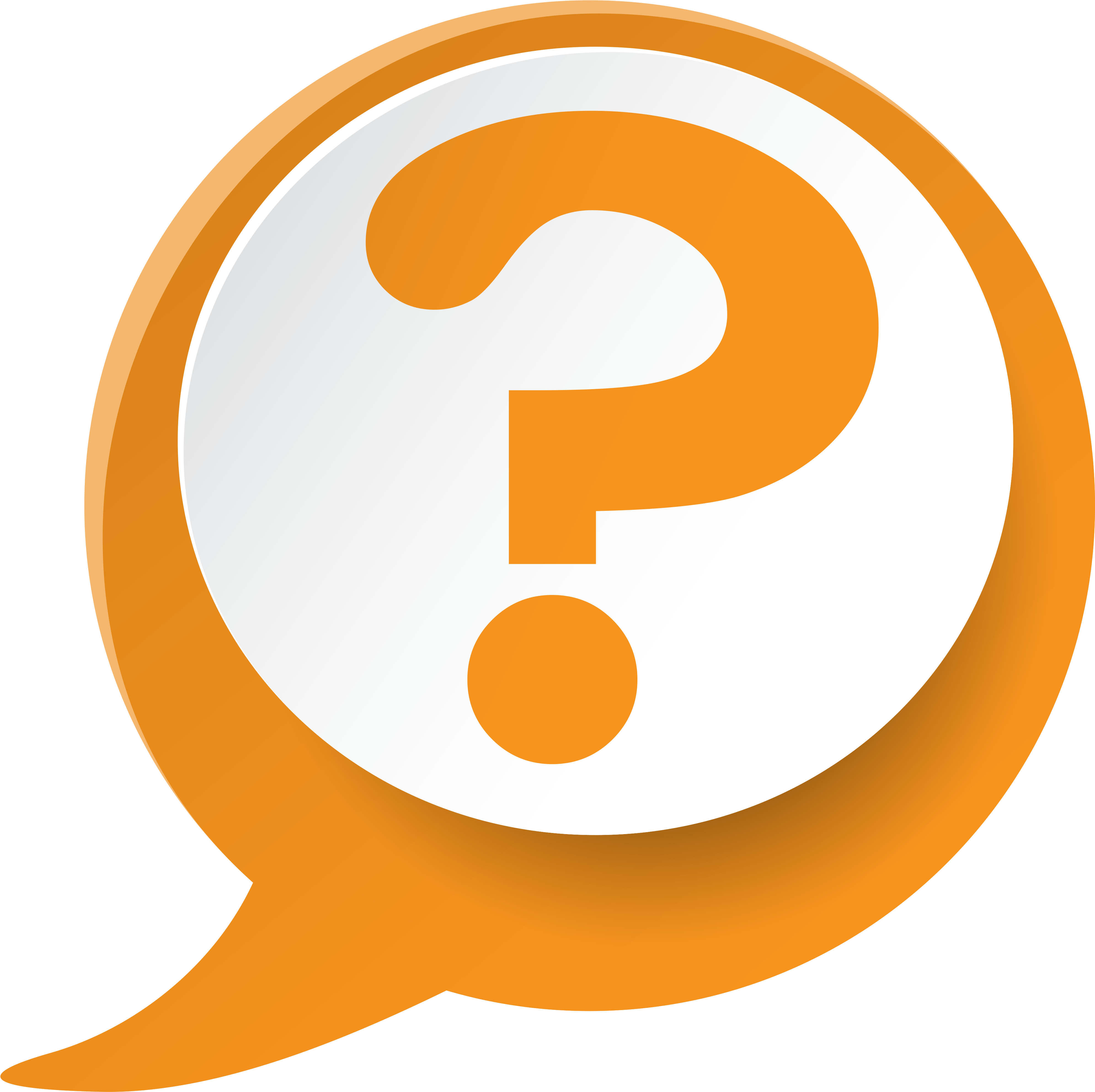 Question Mark Png - Orange Question Mark Png Clipart (1024x980), Png Download