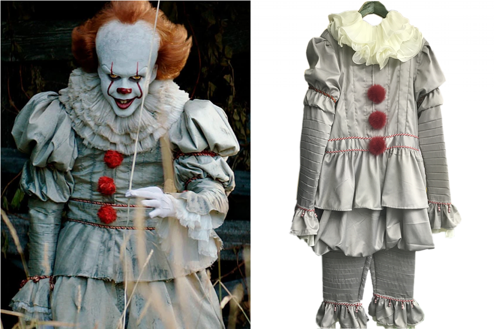 Xcoser Adult It Pennywise Halloween Costume Beige Polyester - Pennywise The Clown Bill Skarsgard Clipart (1000x1000), Png Download