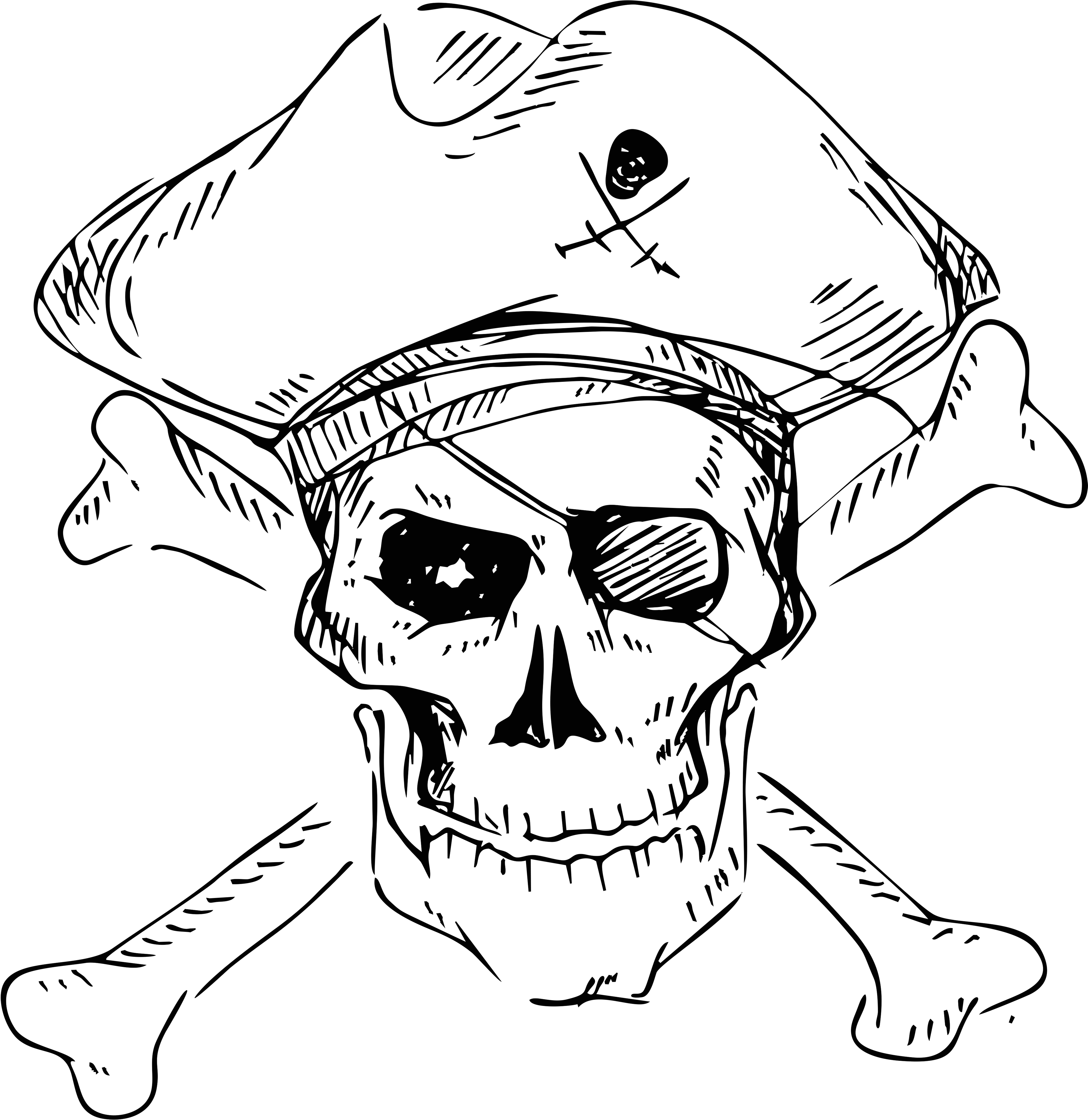 Piracy Skull And Crossbones Stock Photography Human Clipart (3961x4077), Png Download