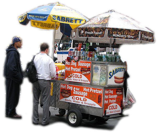Nyc Street Vendors - Street Vendors Png Clipart (800x600), Png Download
