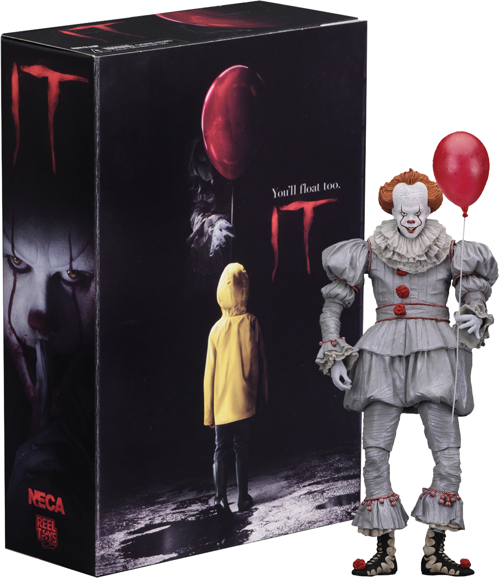 It - Neca Pennywise Action Figure Clipart (1027x1188), Png Download