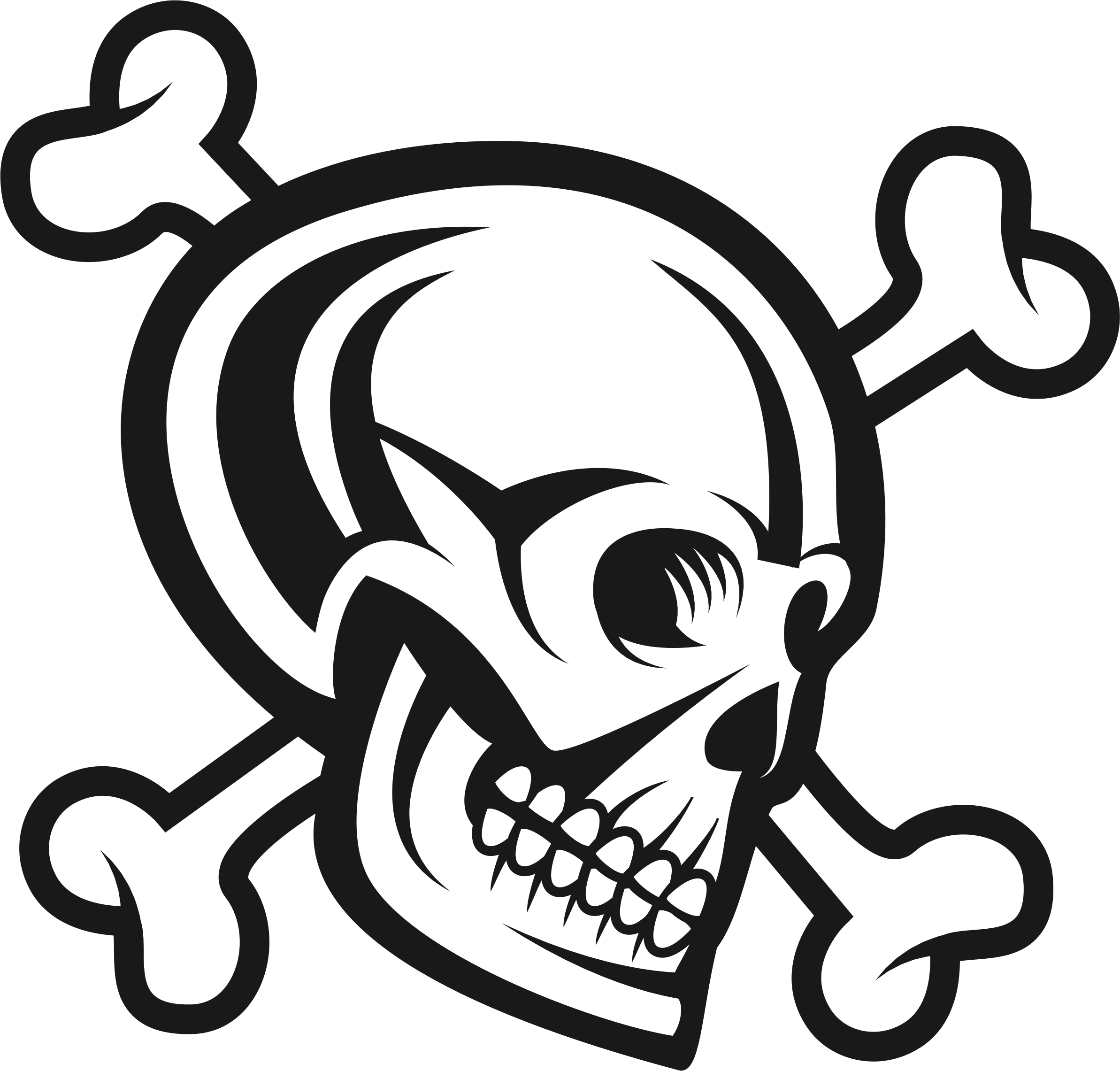 Big Image - One Piece Pirate Skull Clipart (2386x2281), Png Download