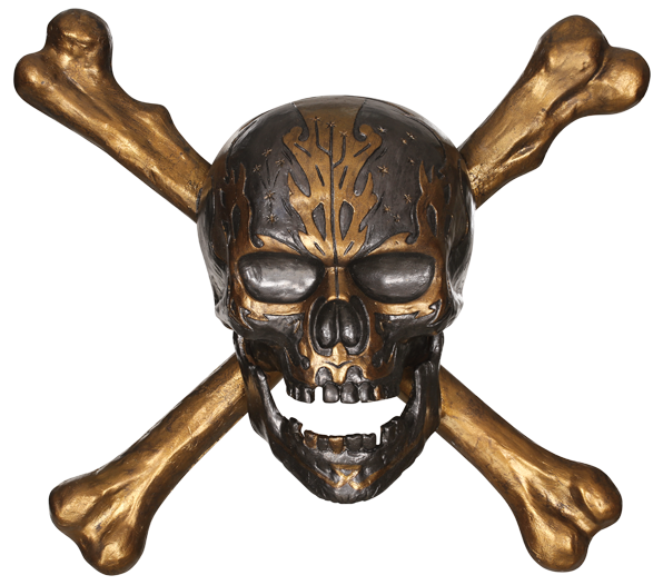 Skull And Crossbones Wall Decor Clipart (596x526), Png Download