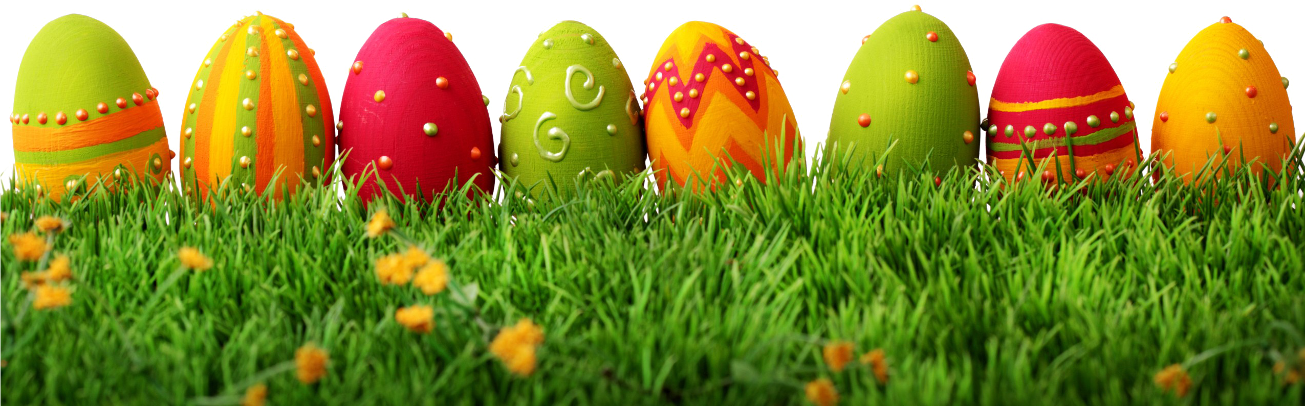 Easter Eggs Clipart (2549x1178), Png Download