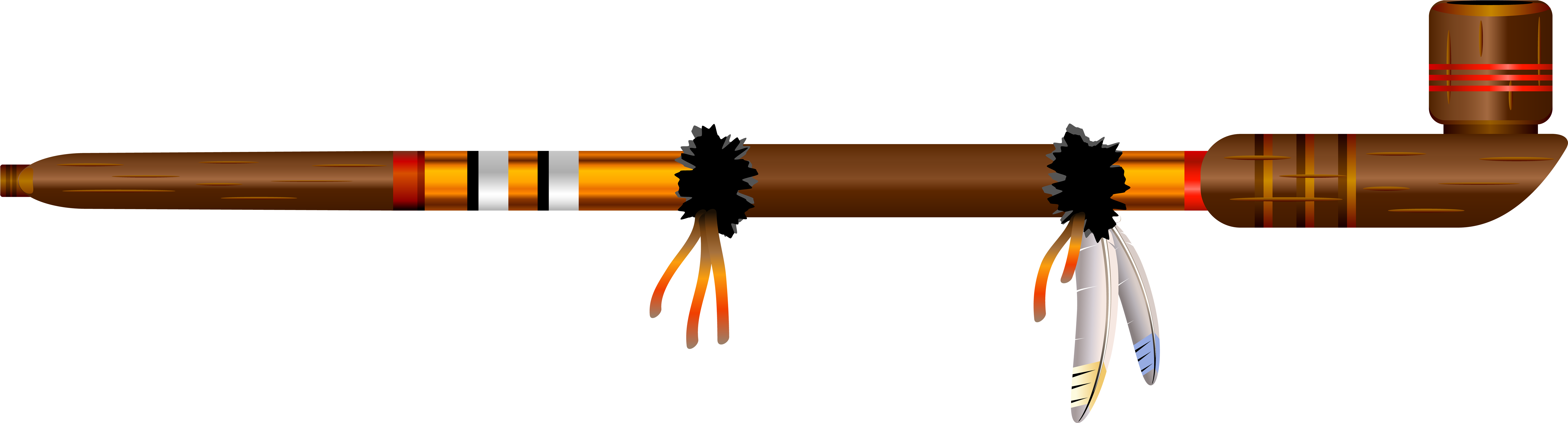 Indian Peace Pipe Png Clipart (8000x2189), Png Download