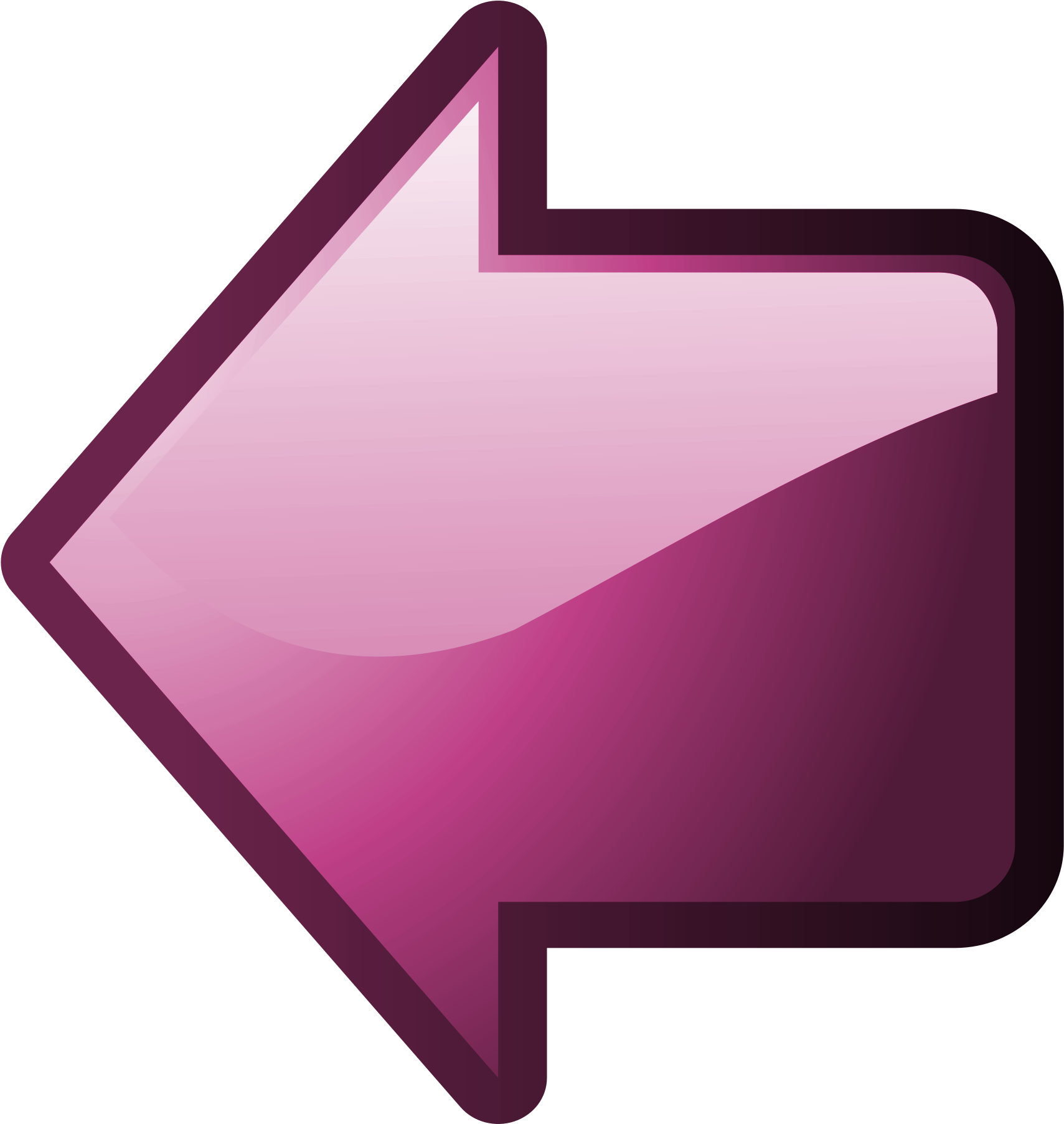 Nuvola Arrow Left Pink - Icon Clipart (2000x2000), Png Download
