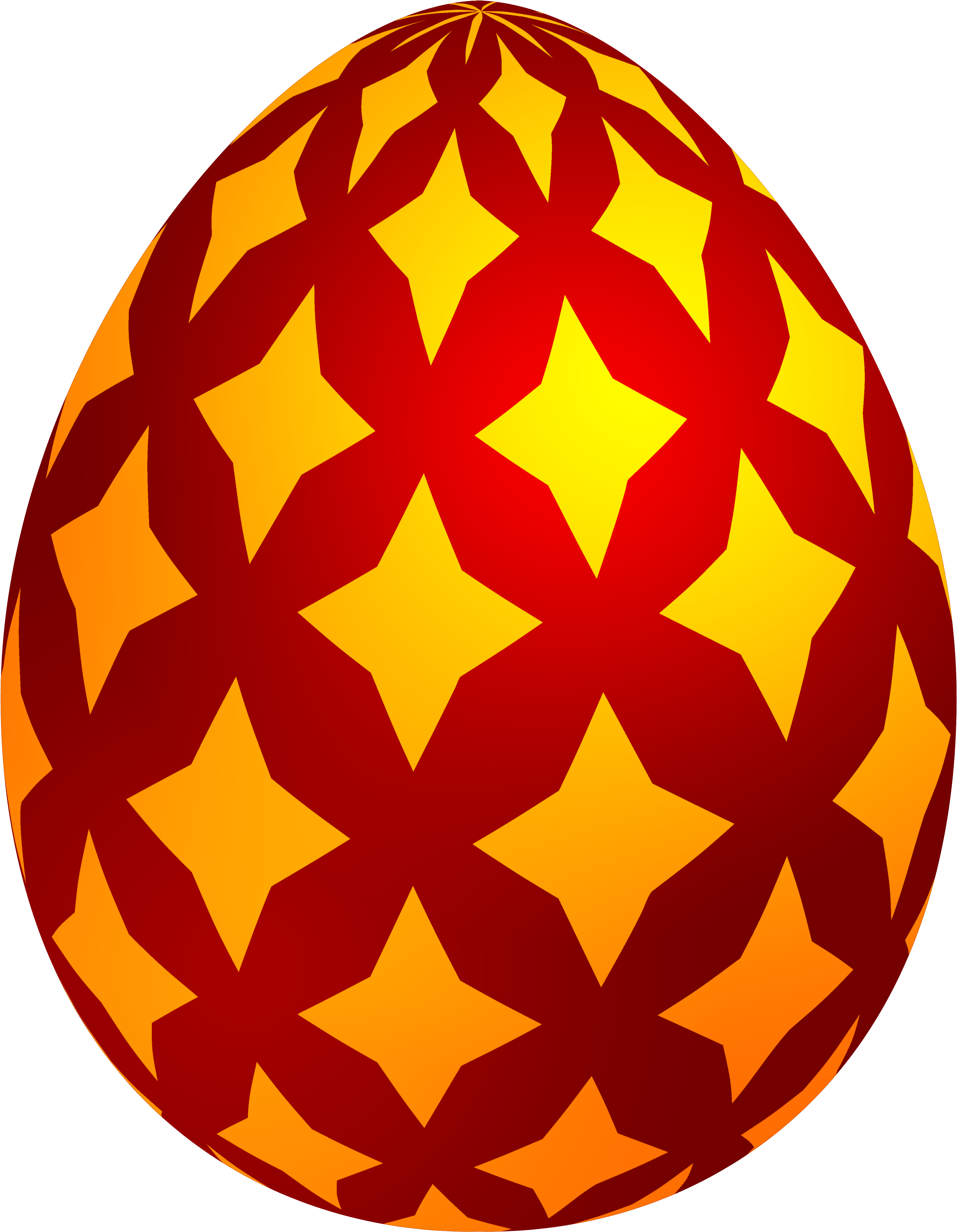Red Easter Decorative Egg Png Clip Art - Easter Egg Png Transparent (3879x5000), Png Download