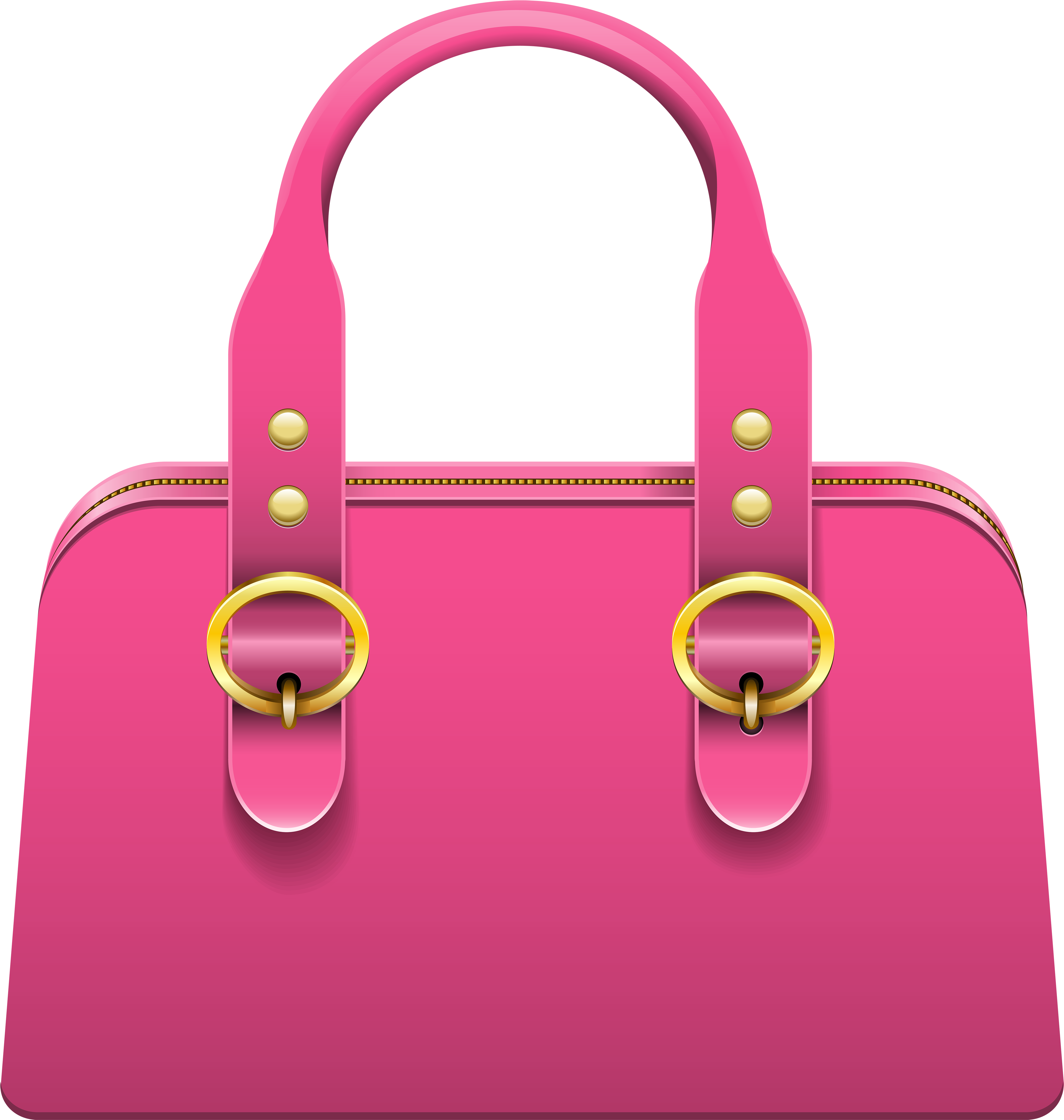 Handbag Pink Png Clip Art - Shoulder Bag Clip Art Transparent Png (4750x5000), Png Download