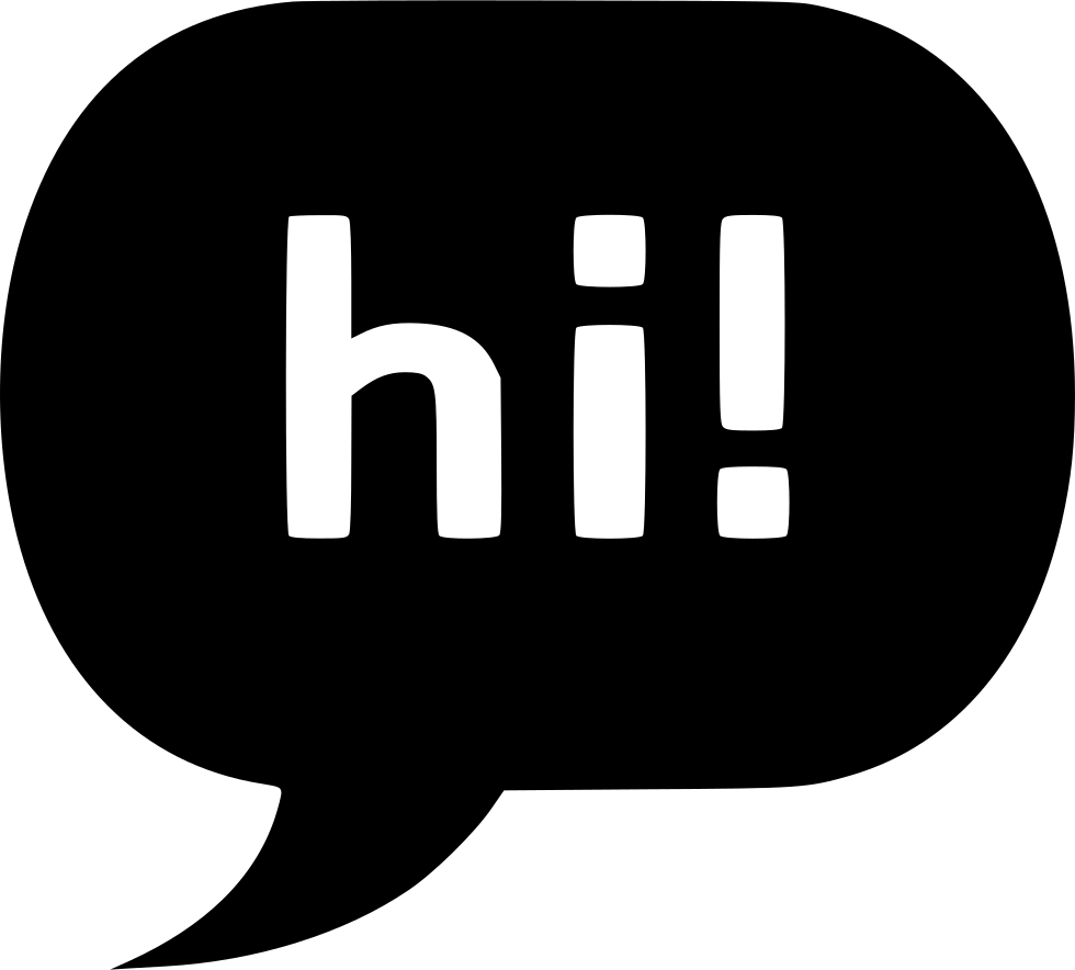 Hi Chat Bubble Svg Png Icon Free Download - Chat Bubble Hi Clipart (980x884), Png Download