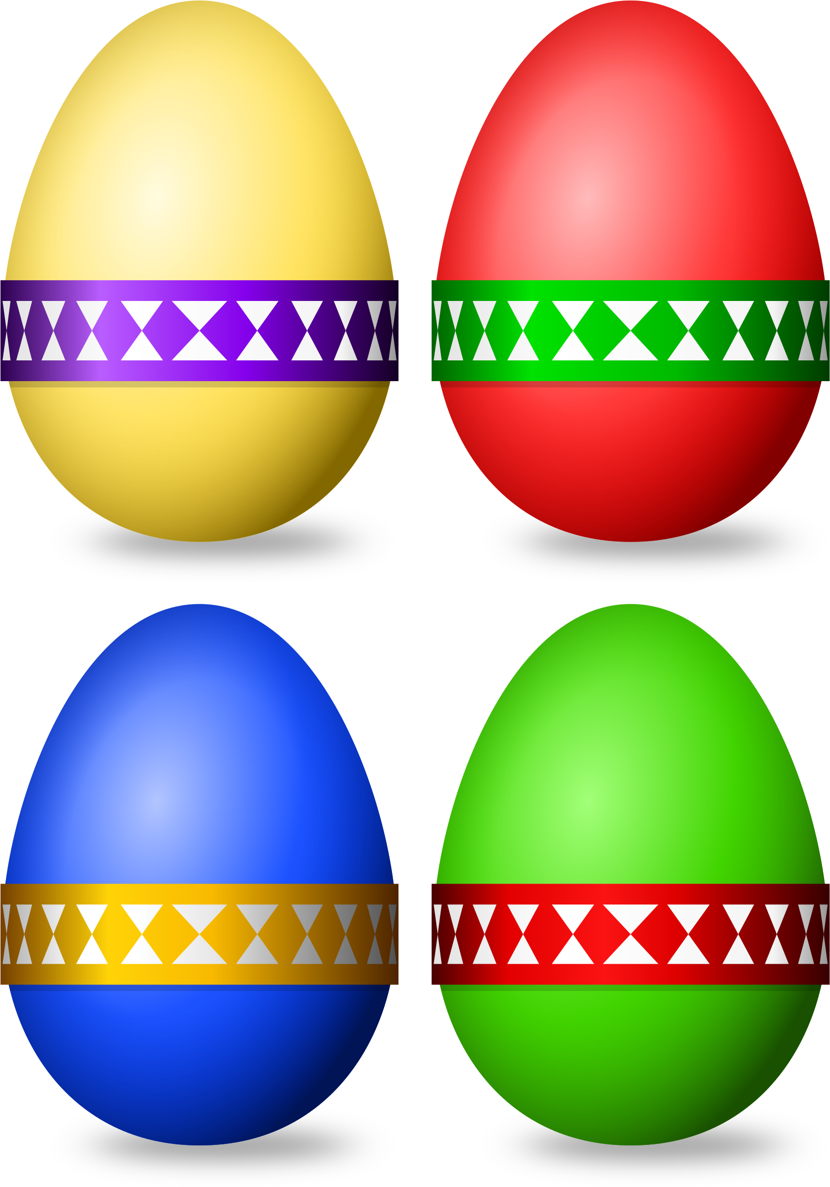 This Free Icons Png Design Of Decorated Eggs Clipart (1687x2400), Png Download