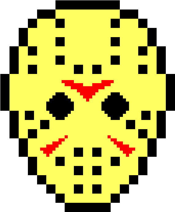 Part 3 Jason Voorhees Mask - Pixel Art Fnaf Puppet Clipart (770x700), Png Download