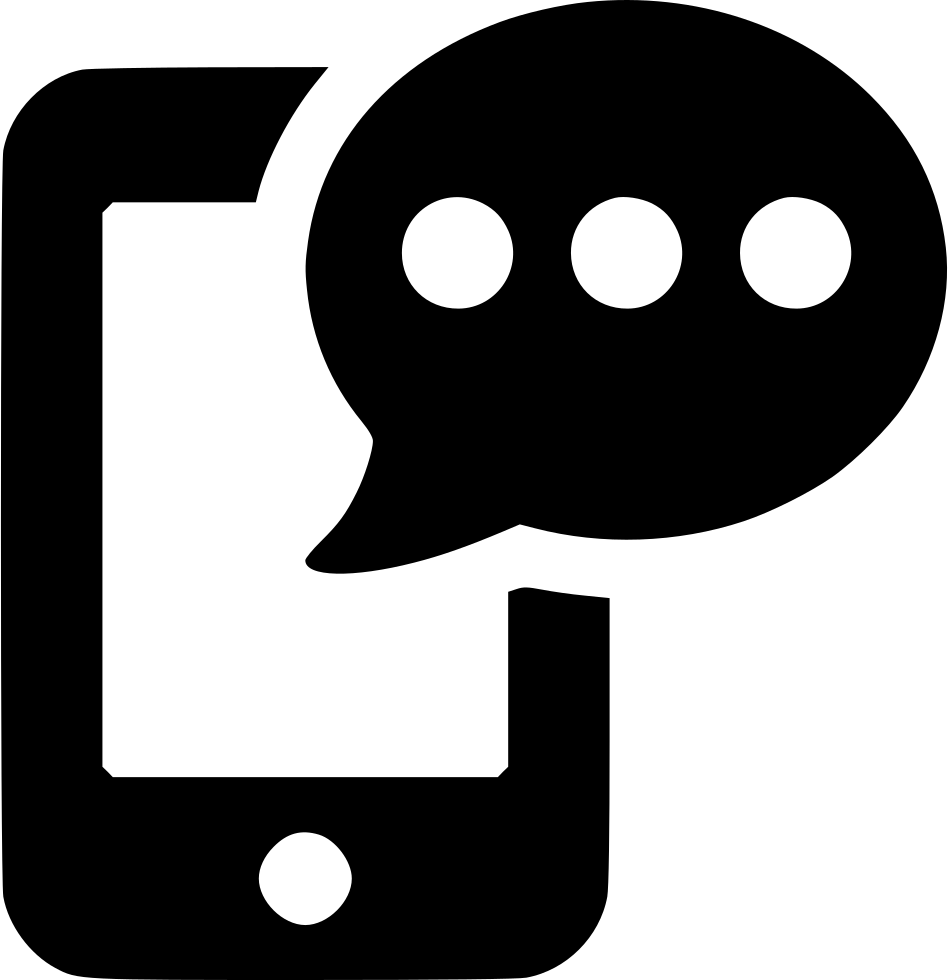 Phone Chat Bubble Comments Clipart (948x980), Png Download