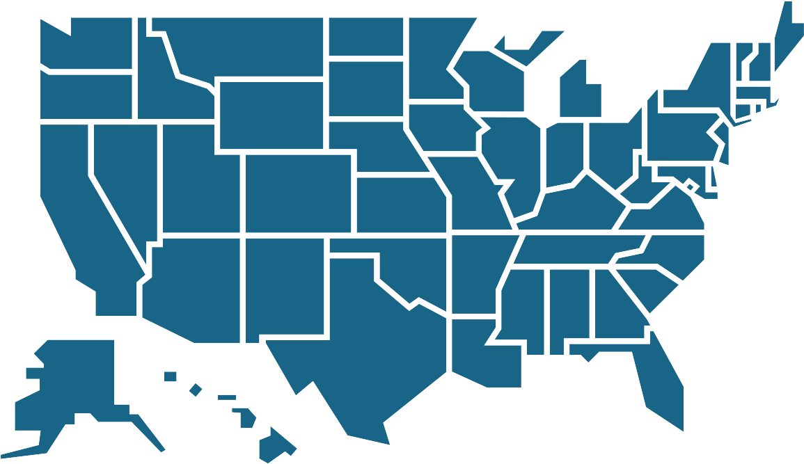 Us Map - Most Popular Social Media By State Clipart (1200x1200), Png Download