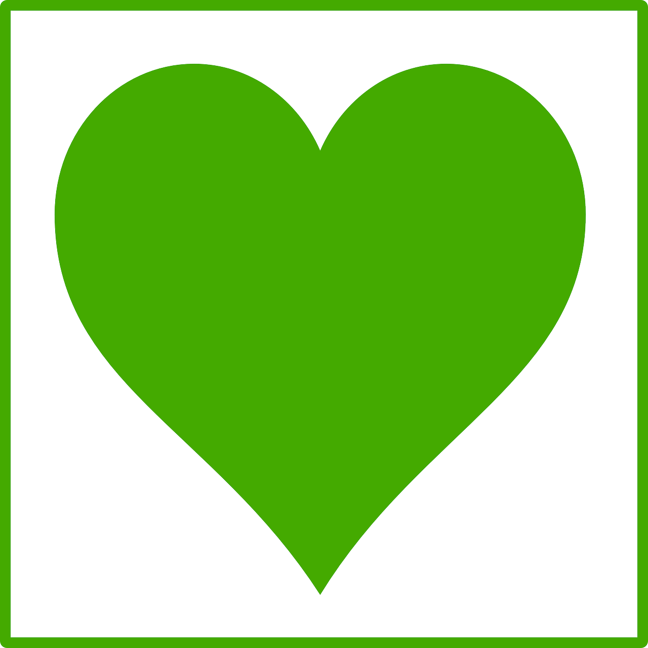 Clip Art Green Hearts - Png Download (800x800), Png Download