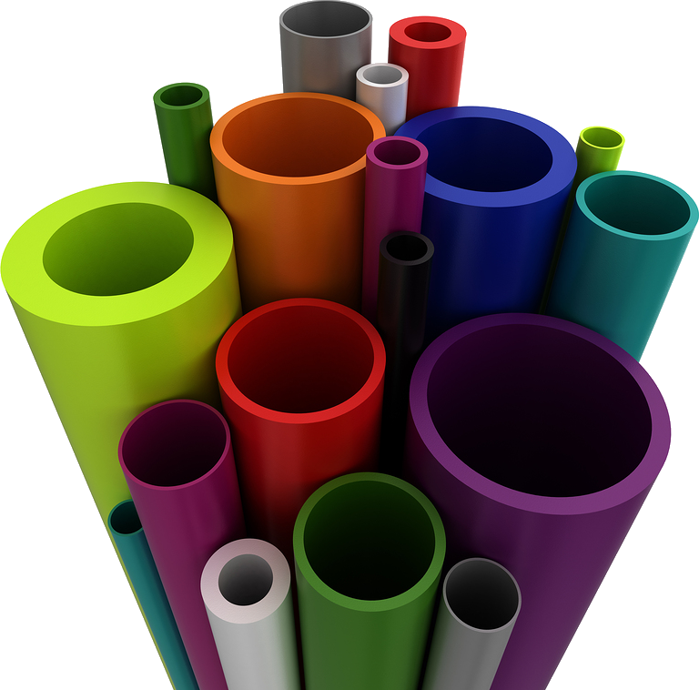 Pvc Pipes Different Color Clipart (768x758), Png Download