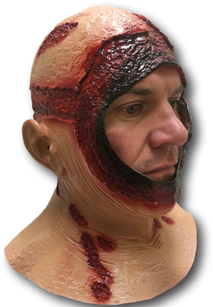 Bloody Hood Latex Full Head Mask Jason - Jason Voorhees Overhead Mask Clipart (768x1024), Png Download