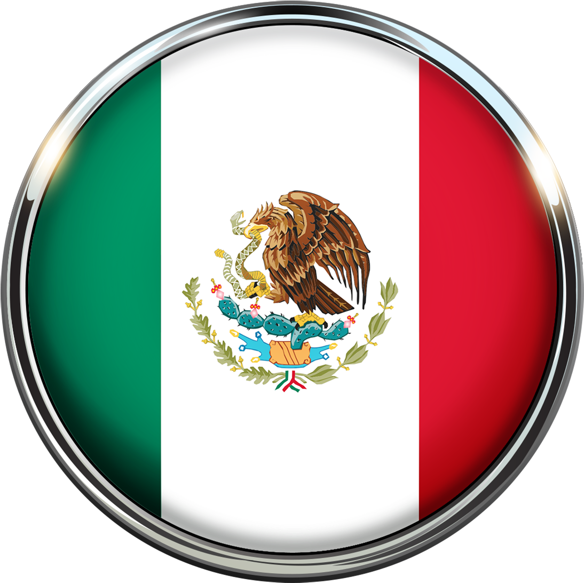 Mexico Flag Circle Mexican Flag 1524499 - Mexico Flag Clipart (1920x1920), Png Download