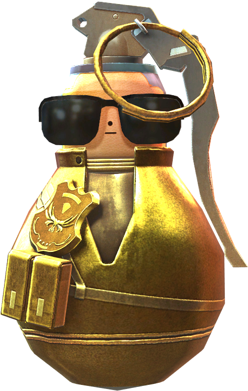 Blade Grenade-gold Clipart (491x773), Png Download