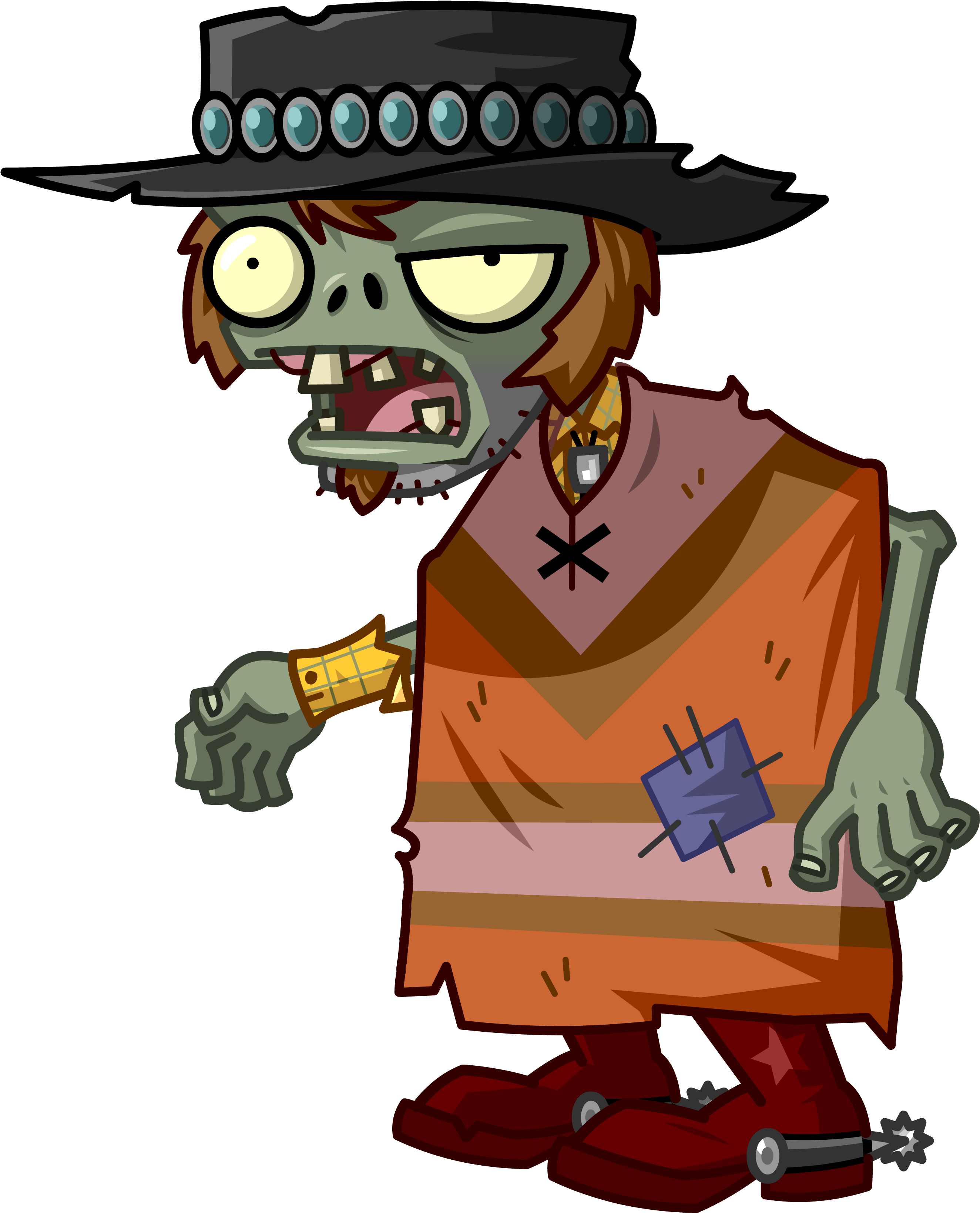 It's About Time's Campaign Threads 'brain Busters' - Plants Vs Zombies 2 Poncho Zombie Clipart (2816x3382), Png Download