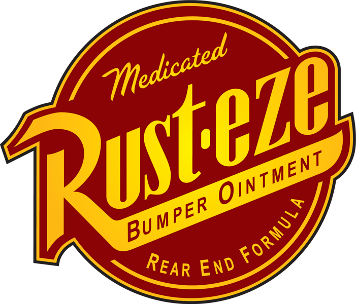 Disney's Cars Lightning Mcqueen Rust-eze Logo - Rayo Mcqueen Rust Eze Logo Clipart (701x600), Png Download