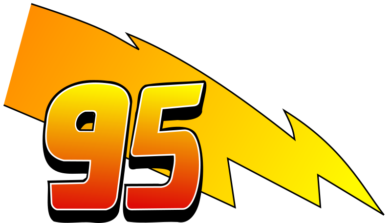 Lightning Mcqueen 95 Png - Lightning Mcqueen 95 Logo Clipart (800x457), Png Download