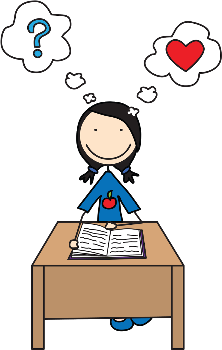 Free Writing Clipart Images Gclipart Inside Writing - Student Thinking Clipart - Png Download (830x1278), Png Download