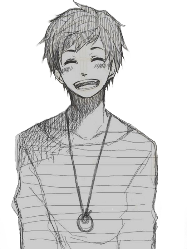 Animeboy Animemale Smile Laugh Draw Anime Face Male Clipart Large Size Png Image Pikpng