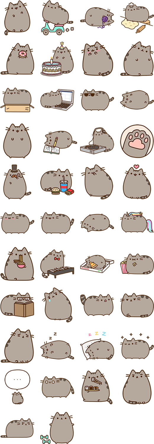 Pusheen - Imagenes Kawaii De Pusheen Clipart (540x1520), Png Download