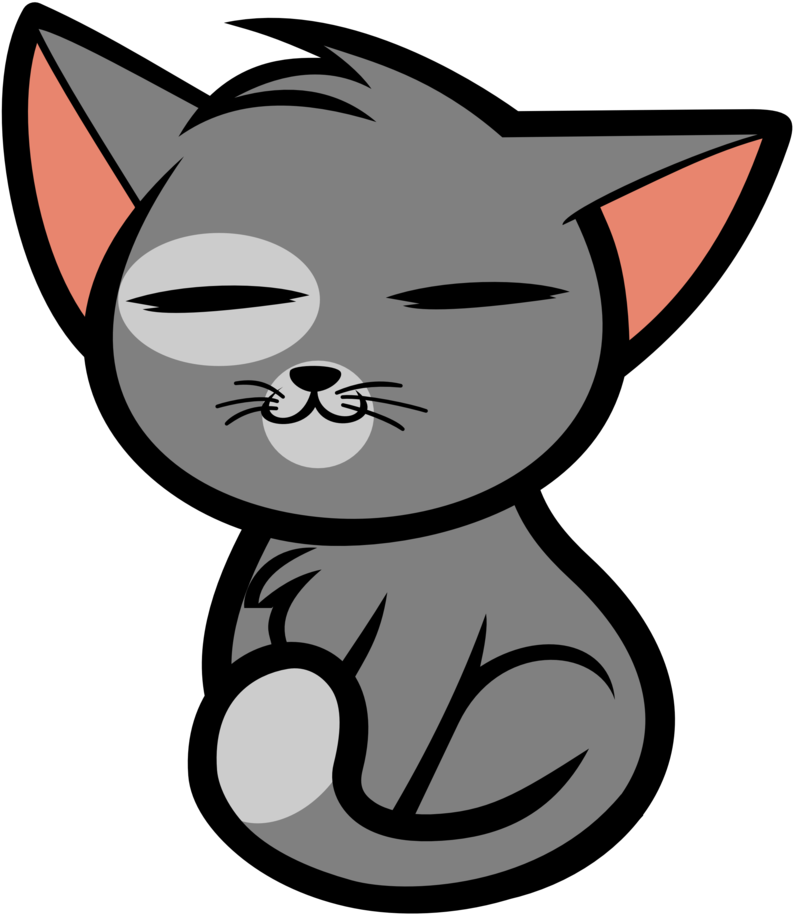 900 X 978 16 - Cute Animated Cat Png Clipart (900x978), Png Download