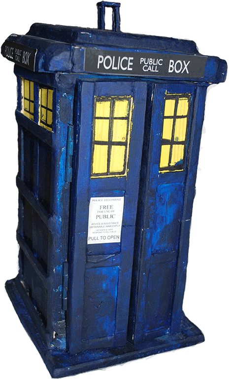 A Hand-made Tardis Pi Case - Raspberry Pi Tardis Case Clipart (487x800), Png Download