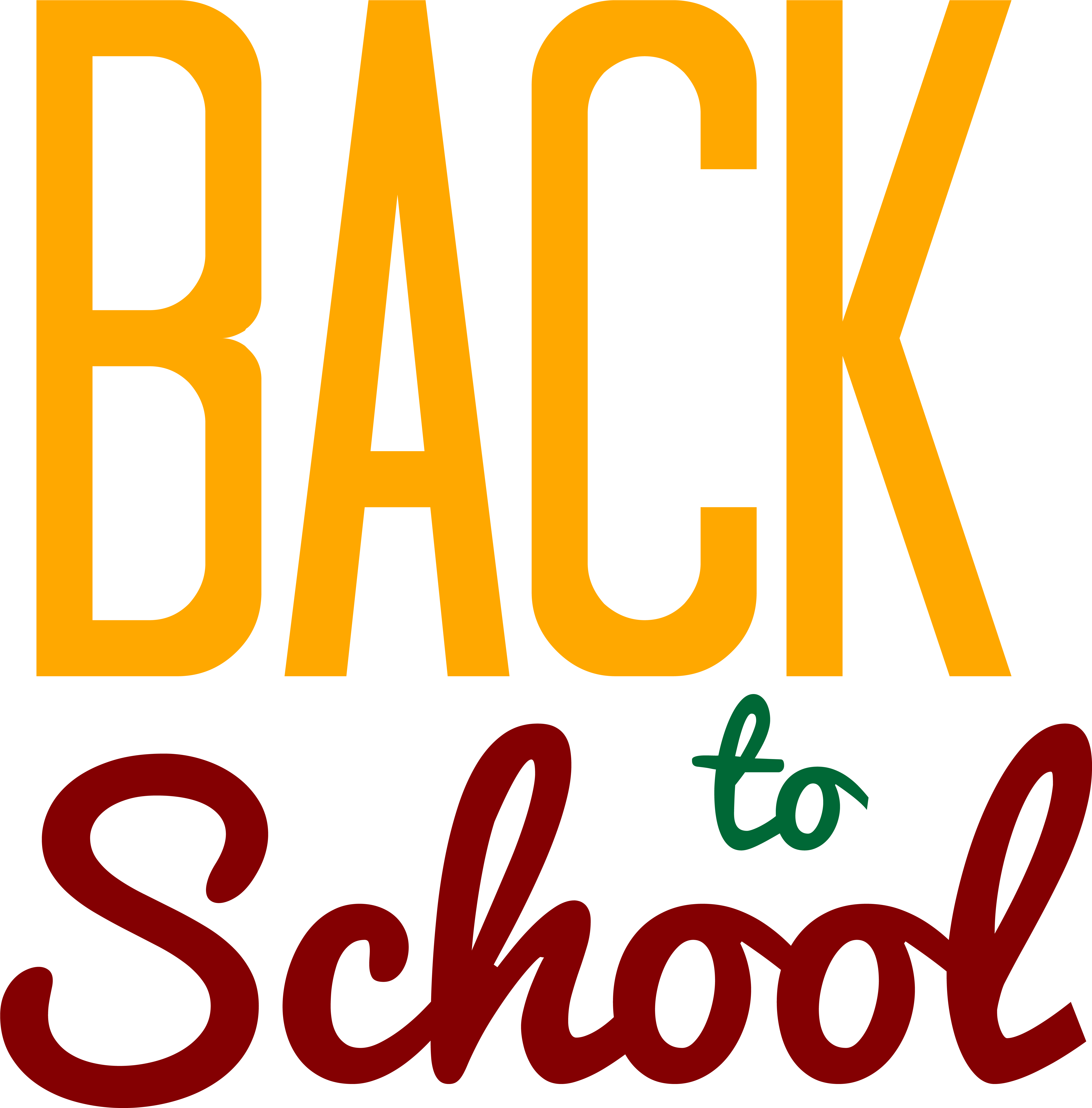 Yellow Back To School Png Clipart Image - Back To School Clipart Transparent (5647x5727), Png Download