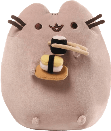 Pusheen The Cat Sushi Plush Clipart (600x600), Png Download