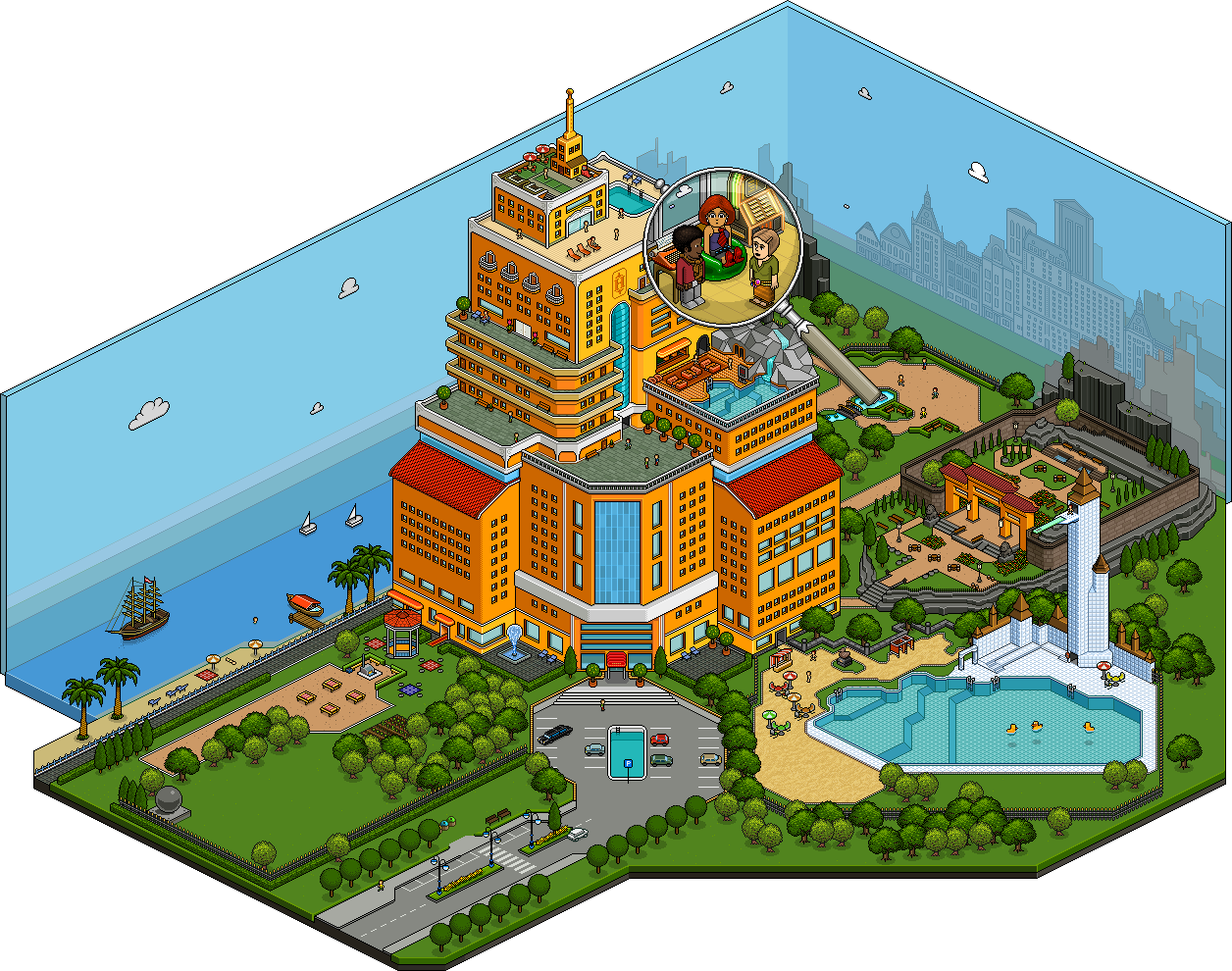 Habbo Hotel Clipart (1256x990), Png Download