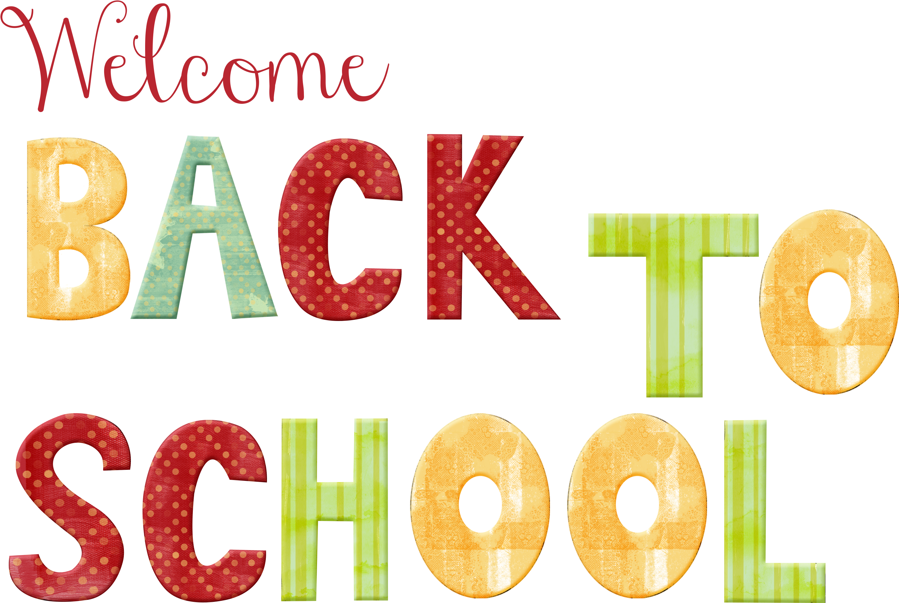 Welcome Back To School Clipart - Graphic Design - Png Download (3600x3600), Png Download