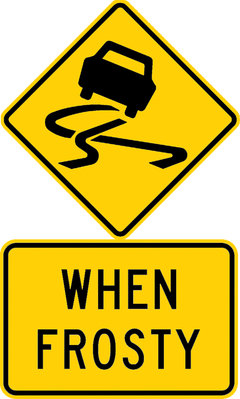 Australian Slippery Road Surface Sign - Slippery Road Sign Nz Clipart (483x800), Png Download