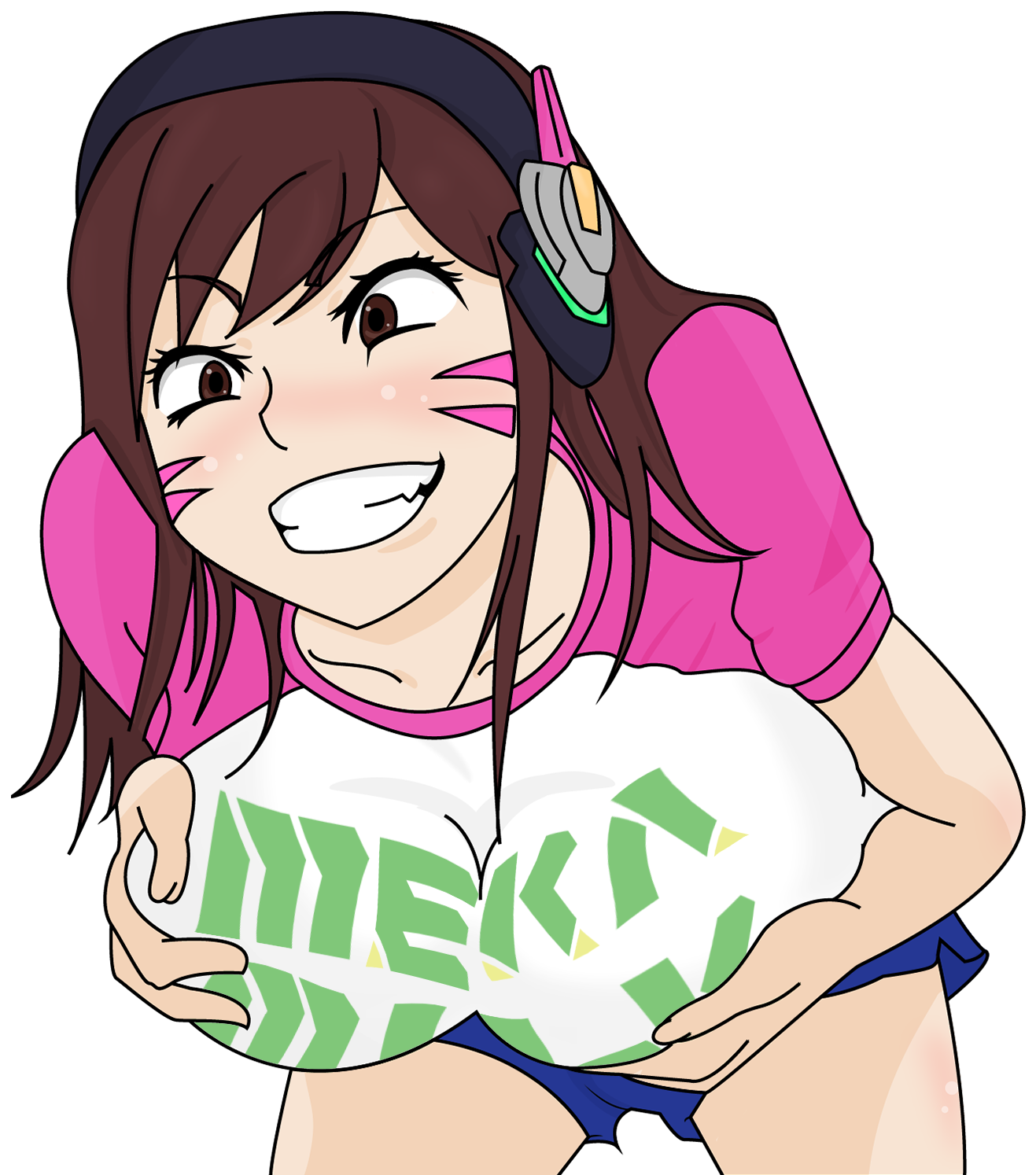 #overwatch #dva #sticker #funny #anime - Meka Milk Clipart (1500x1500), Png Download