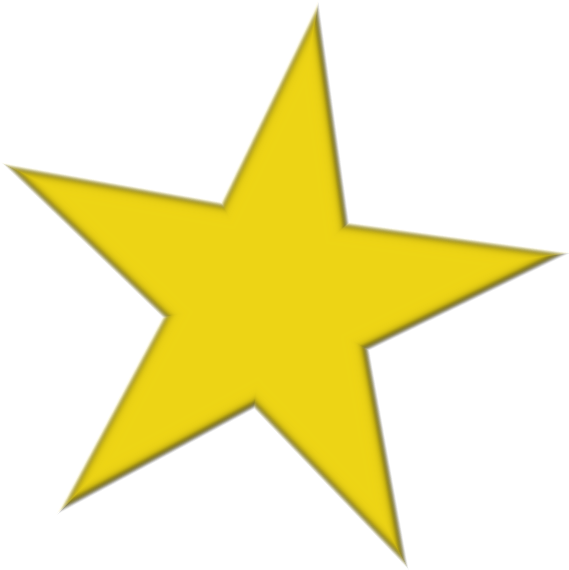Estrella Dibujo Png - Png Image 5 Pointed Gold Star Clipart (569x570), Png Download