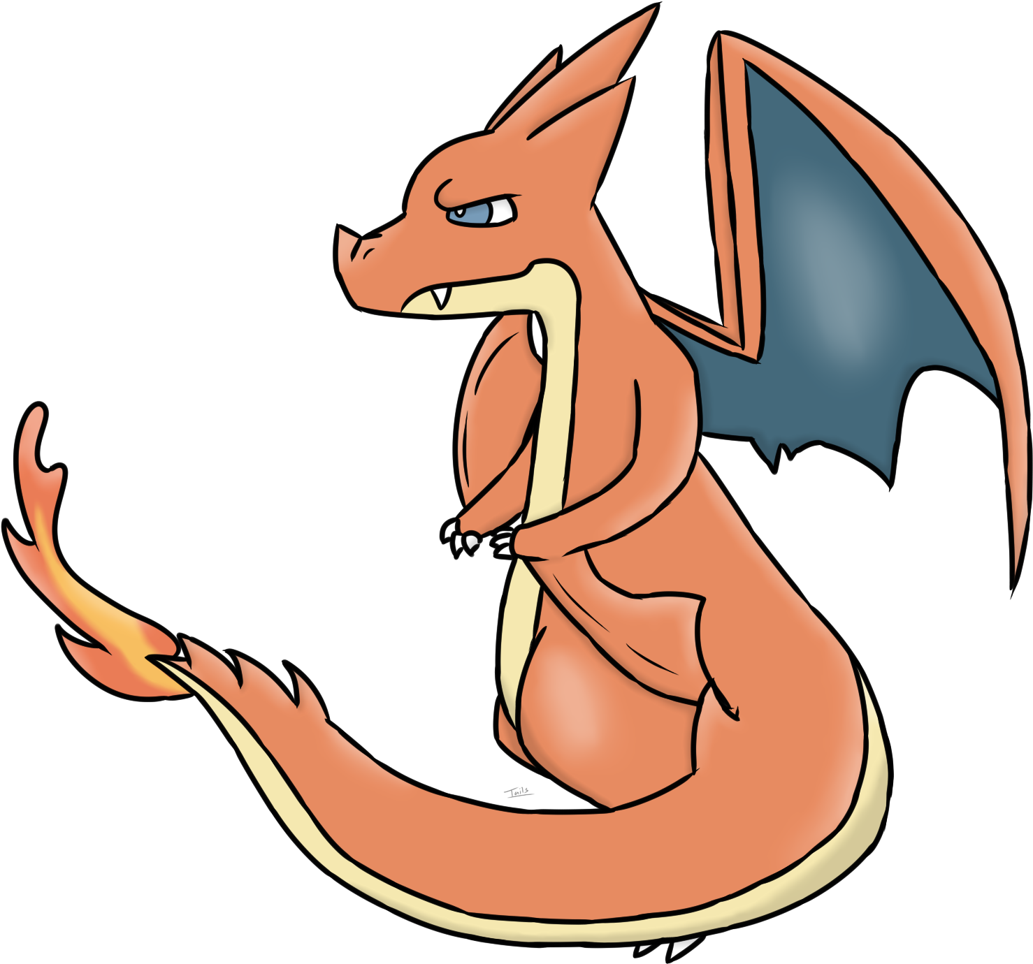 Mega Y Charizard - Cartoon Clipart (1497x1427), Png Download