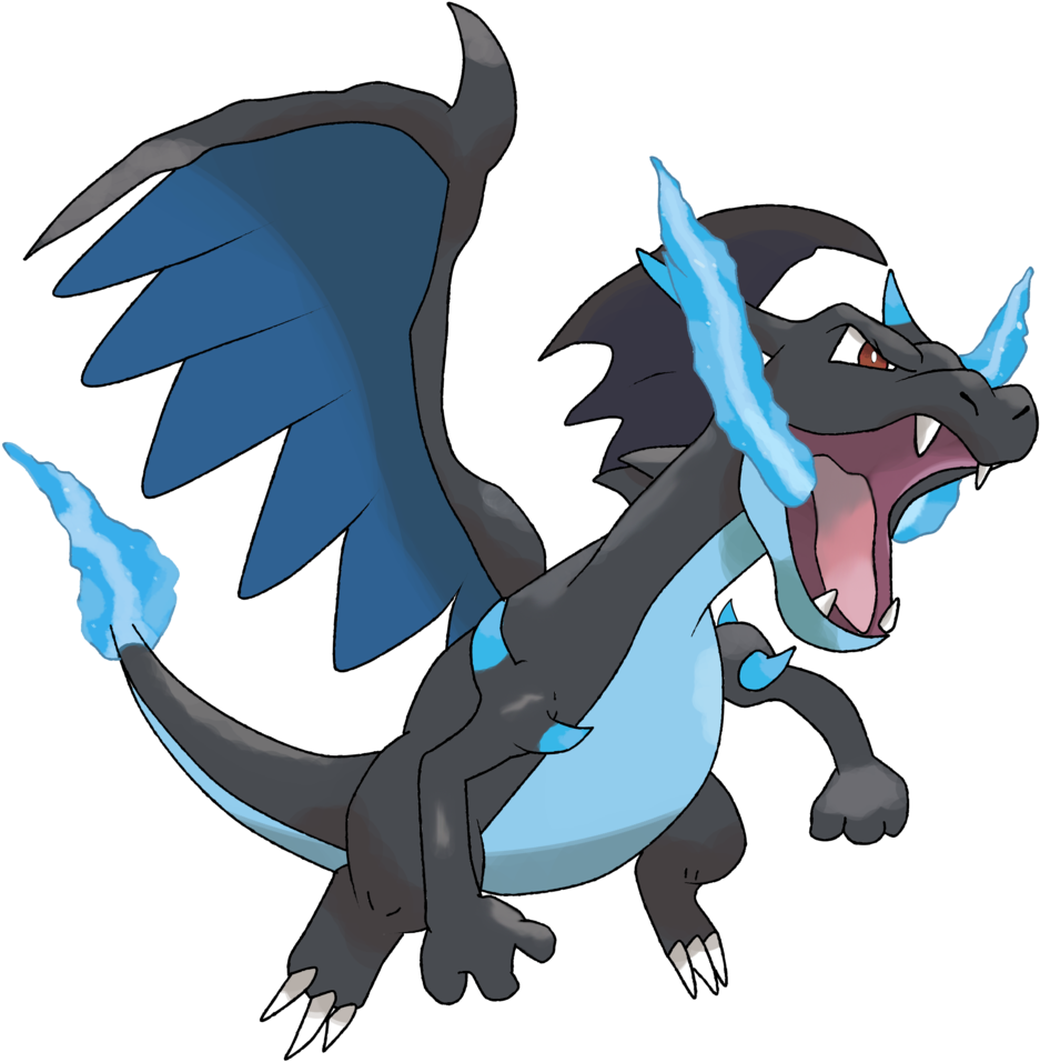 Anything Goes On This Page - Mega Charizard X Flying Clipart (1024x1007), Png Download