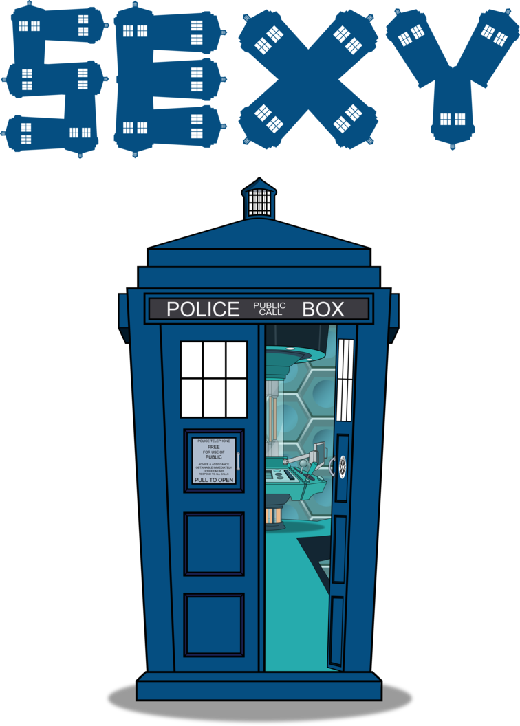 Doctor Who And Tardis Vector Clipart (756x1056), Png Download