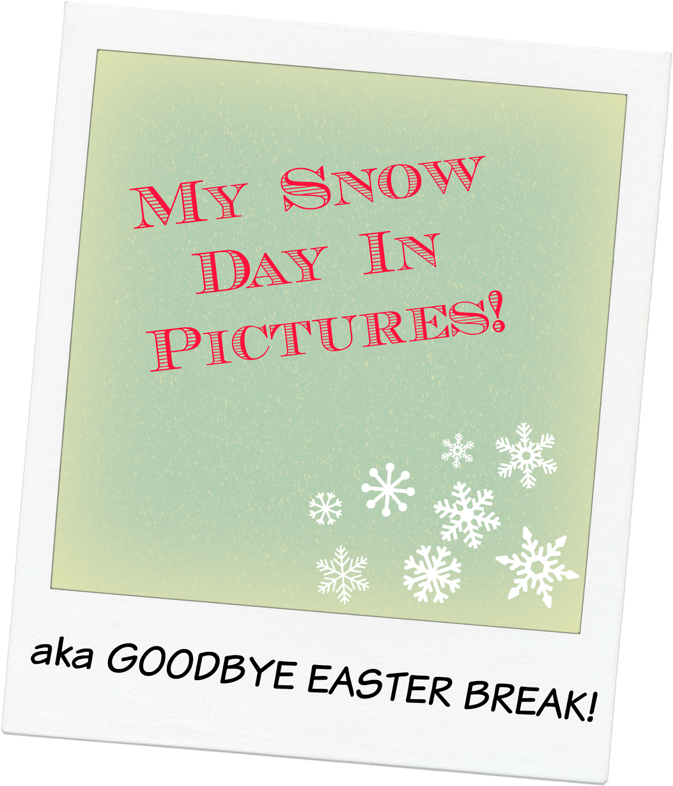My Snow Day In Pictures - Paper Clipart (1370x1600), Png Download