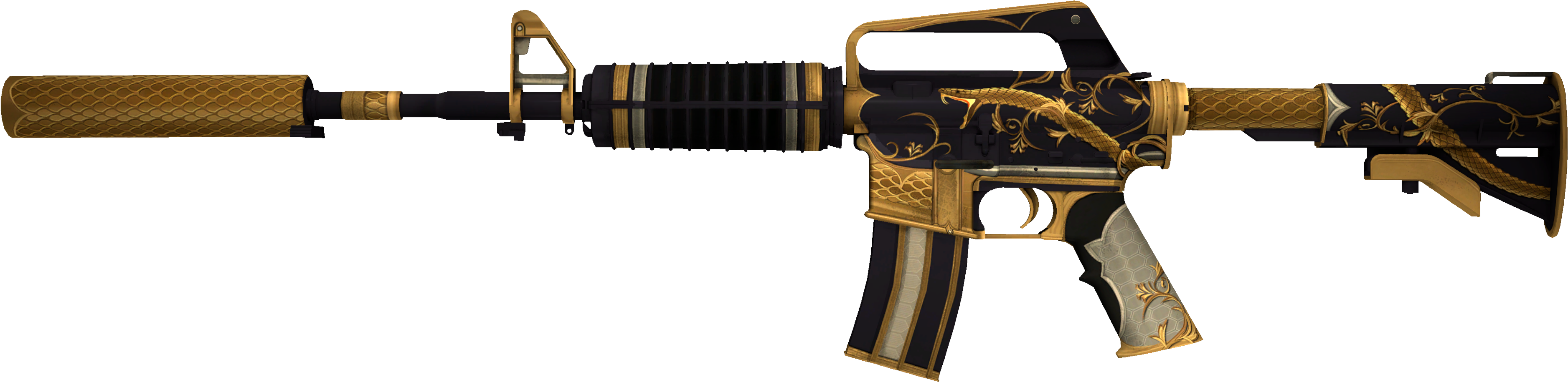 S657 - Csgo Golden Coil Png Clipart (3868x1062), Png Download.