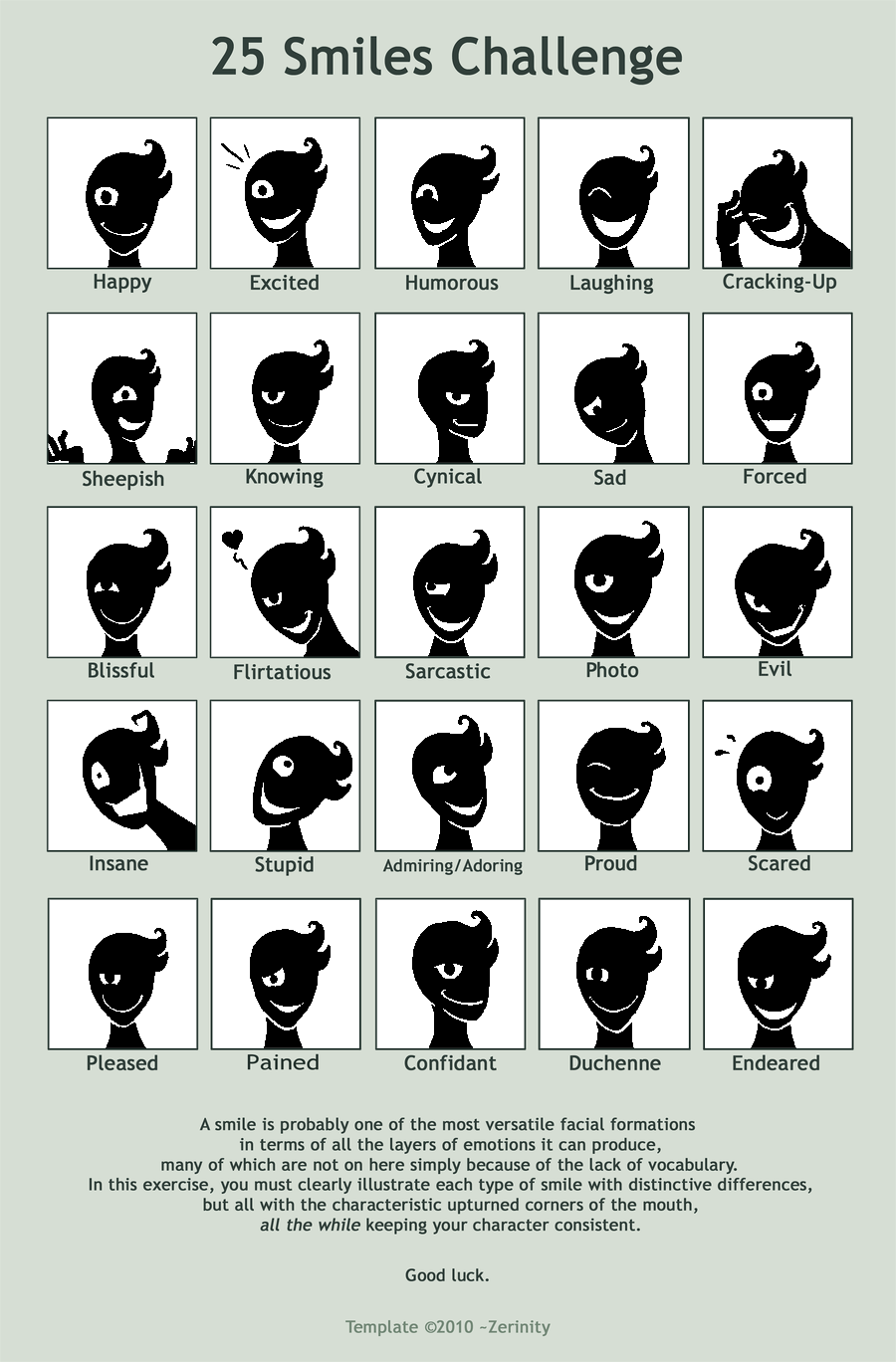 Artist's Block Got Me Looking For A Challenge, And - Types Of Smile Drawing Clipart (900x1368), Png Download